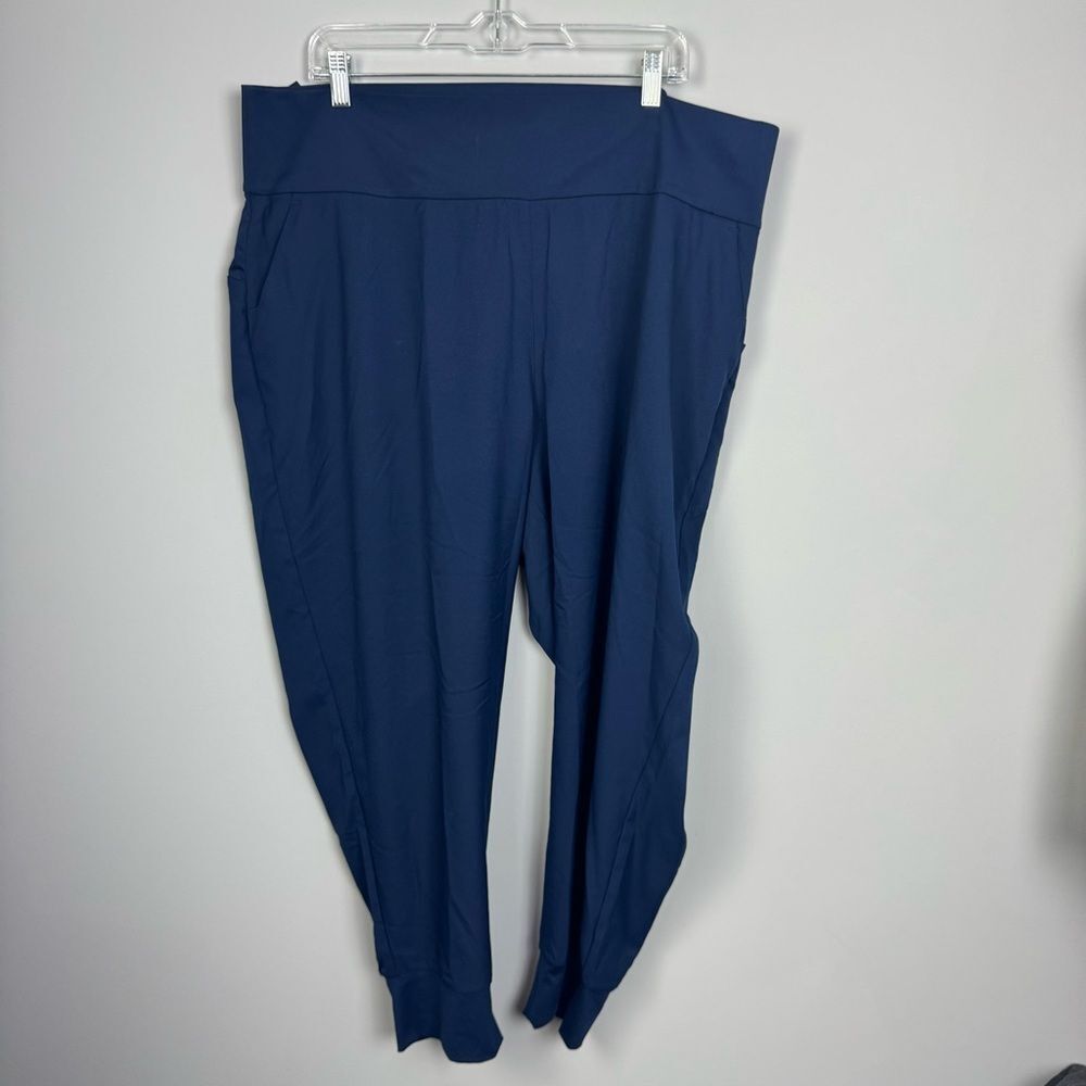 ADIDAS | NEW Plus Size Tapered Leg Golf Pants Navy Blue Women’s Size 2X-Large - Picture 2 of 12